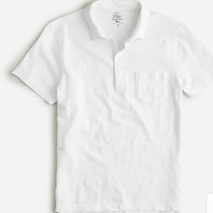 J. Crew Slim garment-dyed slub jersey polo shirt